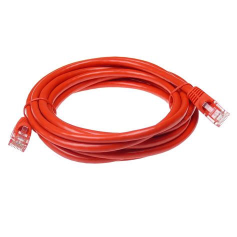 NTW 10 Cat6 Snagless Unshielded UTP Network Patch Cable Red