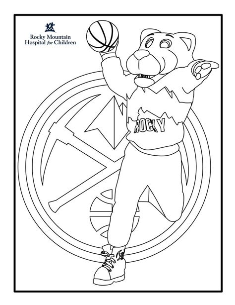 Denver Nuggets Coloring Pages Pdf To Print Coloringfolder To Color