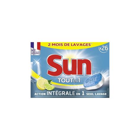 Tablettes Lave Vaisselle Tout En 1 Citron 26 Tablettes 455g