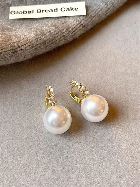 Par De Aretes De Perlas En Forma De Gota De Agua Vers Til De Moda