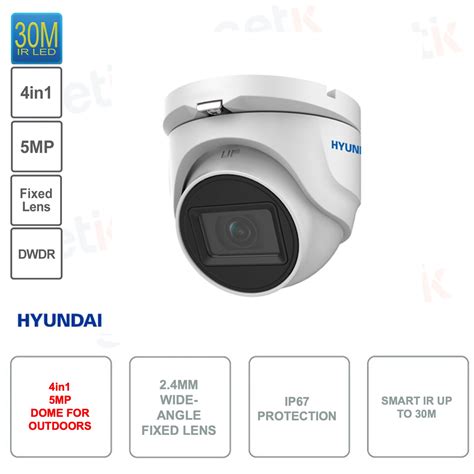 Hyu Telecamera Dome In Commutabile Risoluzione Mp Ottica