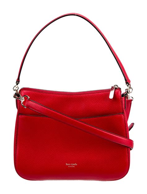 Kate Spade New York Leather Shoulder Bag Red Shoulder Bags Handbags Wka371168 The Realreal