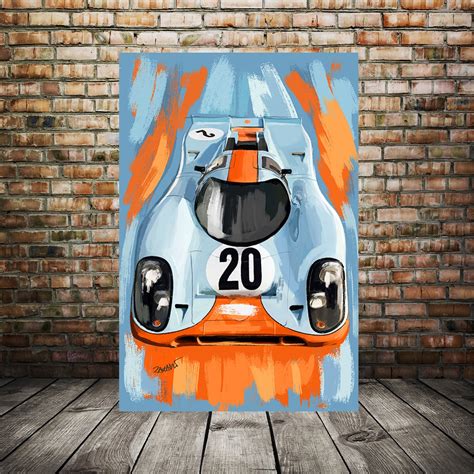 Porsche Race Car Porsche Art Print Porsche Artwork Car Enthusiast