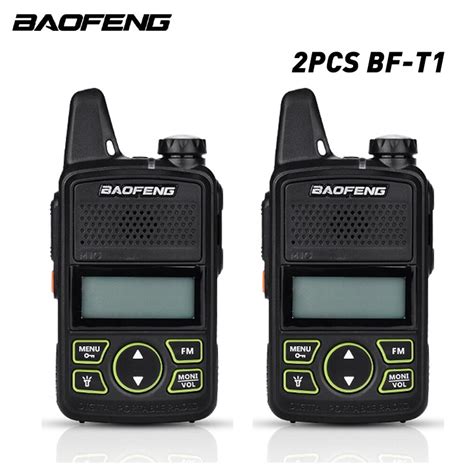 2pcs Lot Baofeng Mini Walkie Talkie BF T1 Ultra Thin Mini Front Walkie