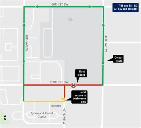 Full Closures Of 46th Ave And 200th St In Lynnwood Next Week Lynnwood Times