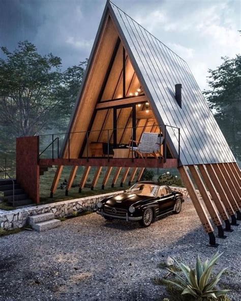 For Nature Woods Cabana Em Madeira Modelo Triangle House