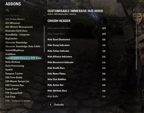 Customisable Immersive Hud Hider Graphic Ui Mods Elder Scrolls