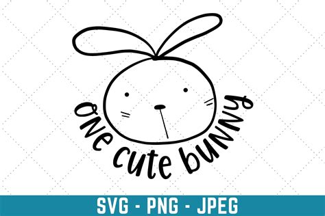 One Cute Bunny Happy Easter Graphic By Miraipa · Creative Fabrica