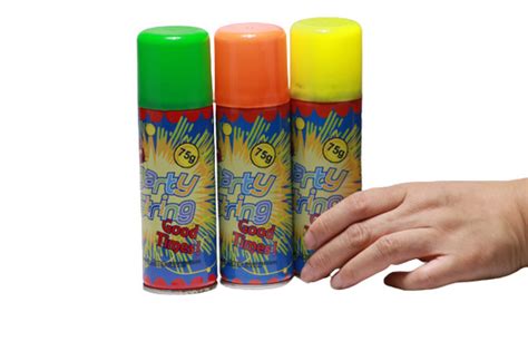 Festival Decoration Party Silly String Spray Non Flammable Multi Color Resin Material