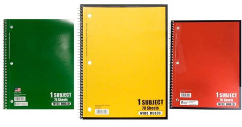 Walmart Wide Ruled 70 Sheet Notebooks Only 17¢