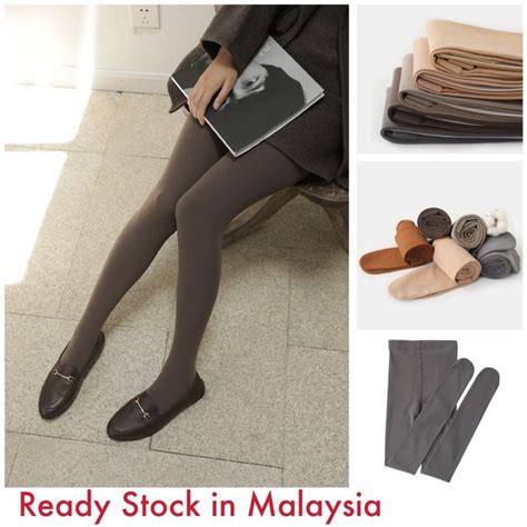 Ready Stock Women 120d Thick Opaque Footed Socks Stockings Pantyhose