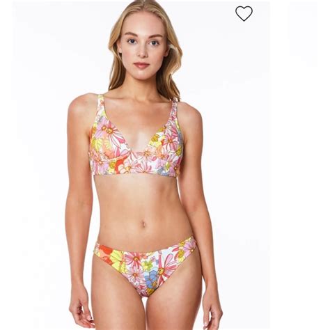 Sanctuary Swim Nwt Sanctuary Swim Floral Banded Triangle Bikini Top