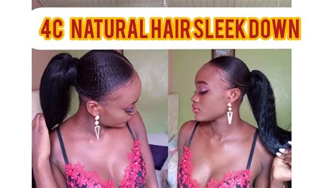 Easy Natural Hair Sleek Down Using Eco Styling Gel Youtube