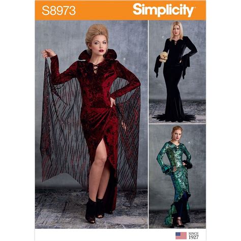 Misses Femme Fatale Halloween Costume Simplicity Sewing Pattern 8973