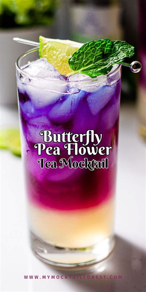 Butterfly Pea Flower Tea Mocktail Recipe In 2024 Butterfly Pea