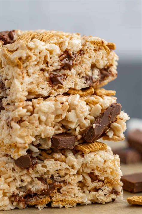 S Mores Rice Krispie Treats The Stay At Home Chef Healthier Living