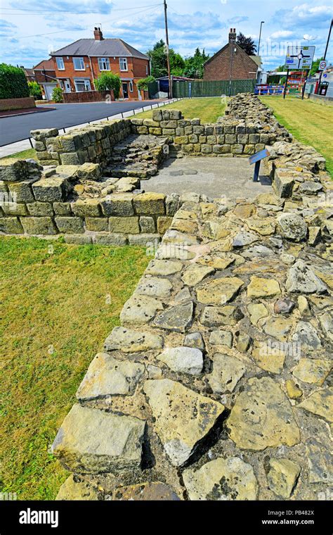 Roman Wall Turret 7b West Road Built By Condercum Fort Benwell Stock