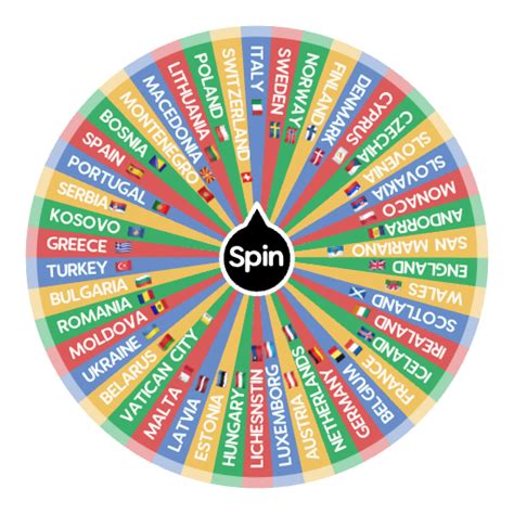 Europe Countries Spin The Wheel Random Picker