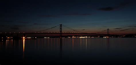 Forth Road Bridge at Night Photograph by Martin Brand