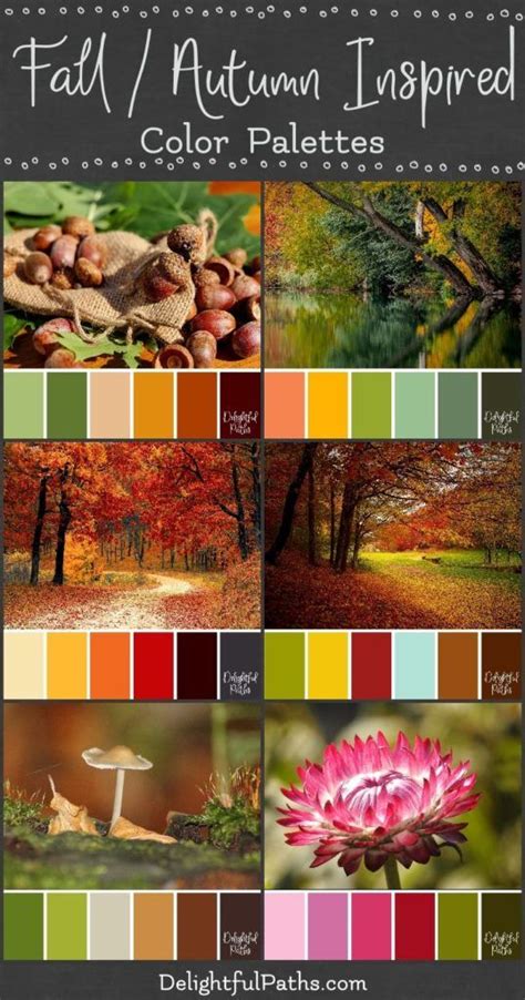 Fall Autumn Inspired Color Palettes Delightful Paths Color Palette