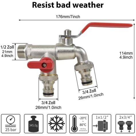 Robinet De Jardin En Laiton Robinet De Sortie Pour L Ext Rieur