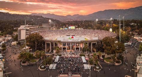 Rose Bowl Celebrates 100th Birthday With Iconic Light Up Across Los Angeles Landmarks Pasadena Now