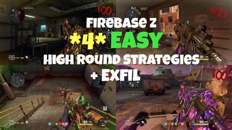 Firebase Z 4 Easy High Round Strategies Round 100 Exfil Cold War Zombies Youtube