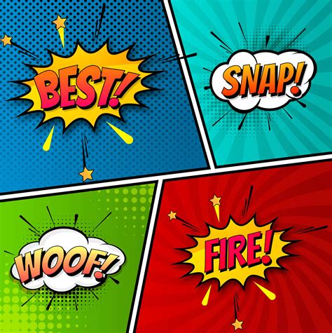 Beautiful Pop Art Colorful Comic Book Template Background Illust 246073