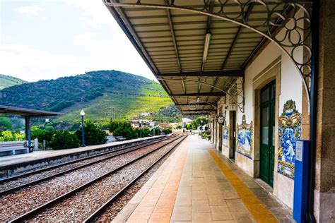 View on Pinhao Train Station in Douro Valley, Portugal Stock Image ...