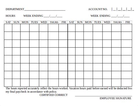 Weekly Timesheet Spreadsheet ~ Excel Templates