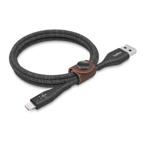 BELKIN CABLE DURATEK PLUS LIGHTNING To USB A WITH STRAP 1m BLACK