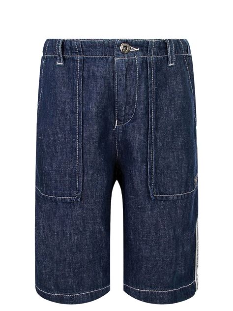 Шорты хлопковые от EMPORIO ARMANI за 21 480 рублей (цвет: синий ...
