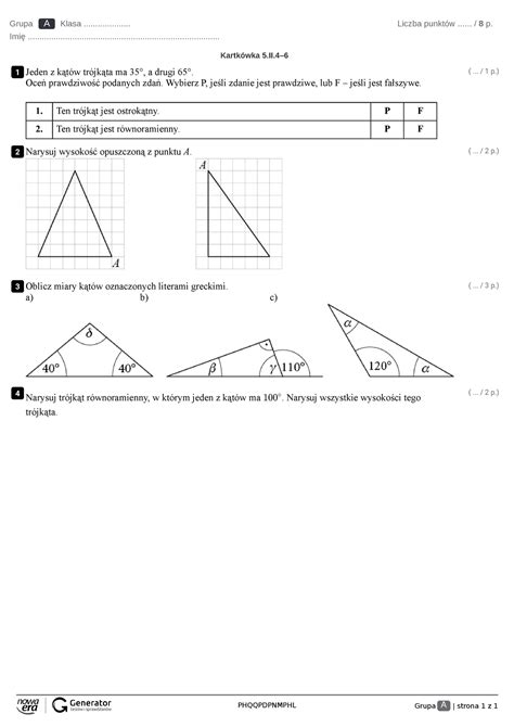 Kartk Wka Ii Test Z Widoczn Punktacj Phqqpdpnmphl Grupa A