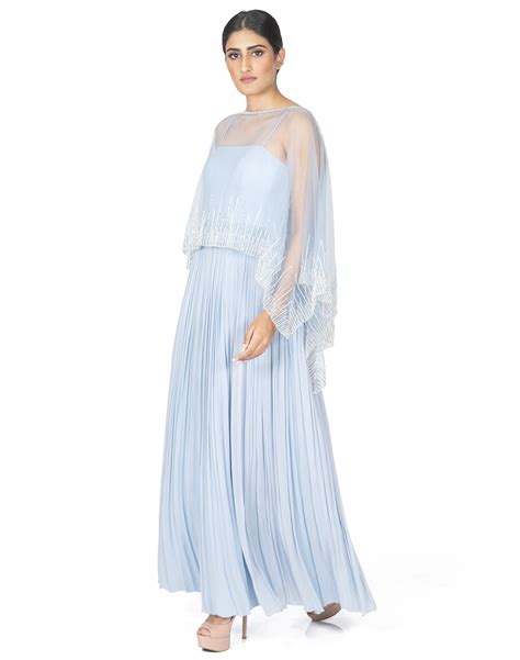 The Aadya Cape Gown | Best Online Clothing Store in Mumbai - Anj