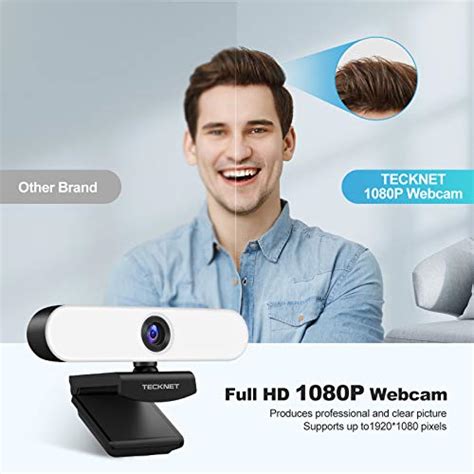 1080P Webcam With Microphone For Desktop TECKNET Streaming Webcam With