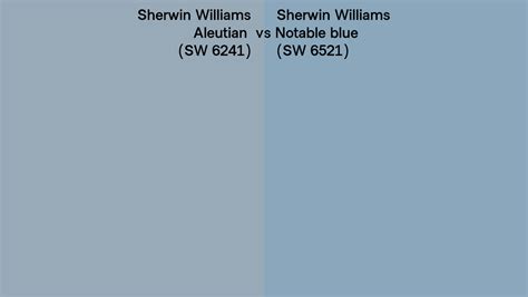 Sherwin Williams Aleutian Vs Notable Blue Side By Side Comparison