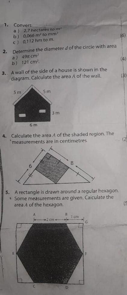 Solved 1 Convert A 2 7 Hectares To M2 B 0 066 M2 To Mm2 Chegg