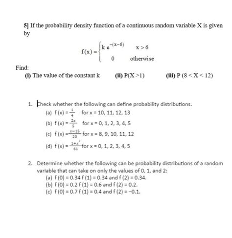 Solved 3 21 Consider The Density Function F X {kx 0 0≤x