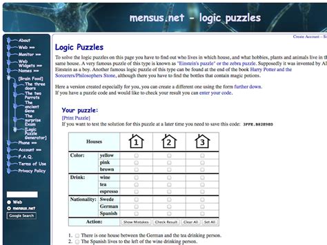 Logic Puzzle Generator - MathsLinks