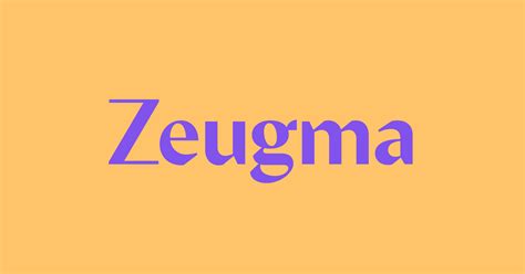 Zeugma - Word Daily