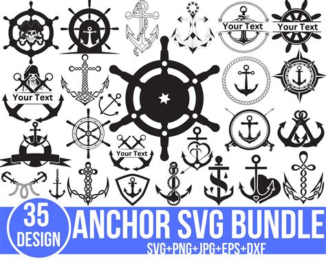 Anchor Svg Bundle Nautical Svg Split Anchor Rope Svg Sailing Svg