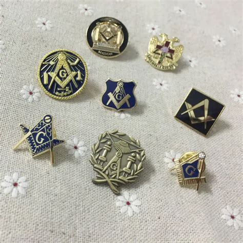 8pcsset Different Masonic Lapel Pin And Badges Free Masons Pins Lodge