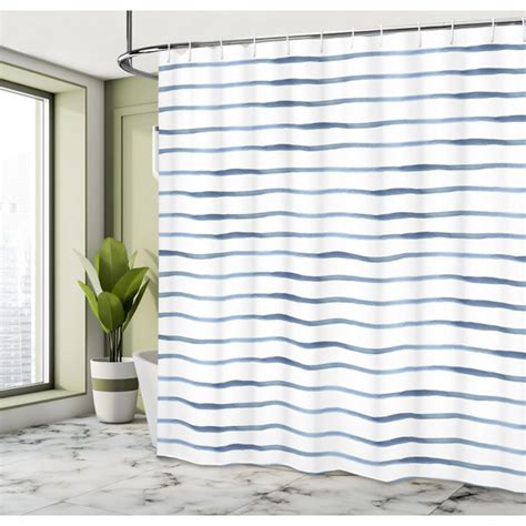 Ebern Designs Harbour Stripe Shower Curtain Abstract Ocean Wayfair