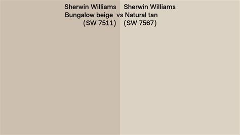 Sherwin Williams Bungalow Beige Vs Natural Tan Side By Side Comparison