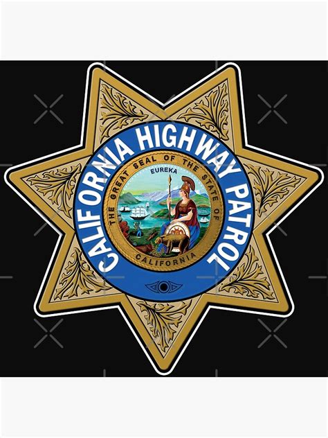 California Highway Patrol Badge Shield Logo Trooper Police Premium Matte Vertical Poster