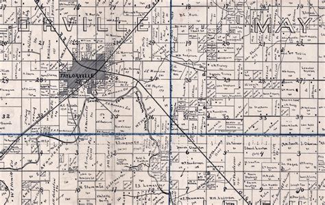 1893 Map of Christian County Illinois Taylorville | Etsy