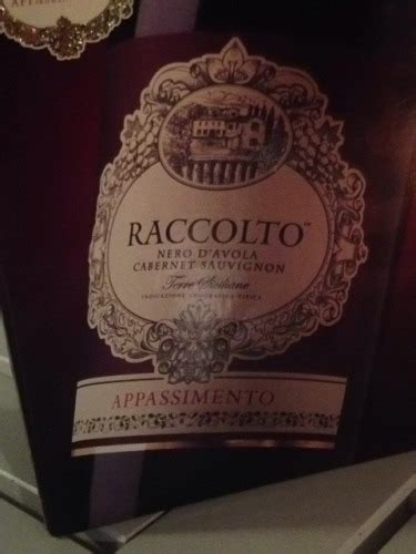 Raccolto Nero D Avola Cabernet Sauvignon Appassimento Vivino Us