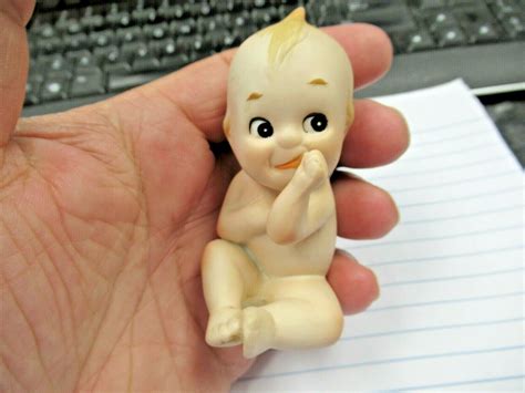 Mavin Vintage Lefton Kw913 Bisque Porcelain Kewpie 3 25 Doll Sucking Thumb Figurine