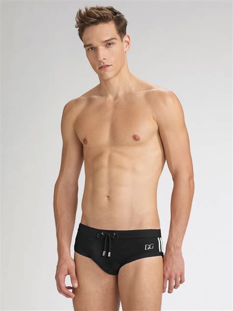 Lyst Dolce Gabbana Brando Swim Briefs In Black For Men