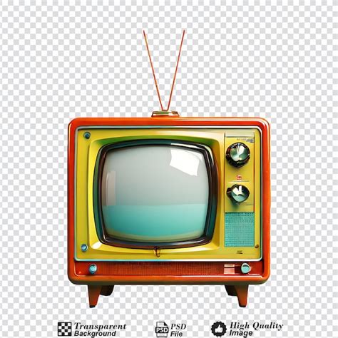 Premium PSD Retro Old Television Isolated On Transparent Background